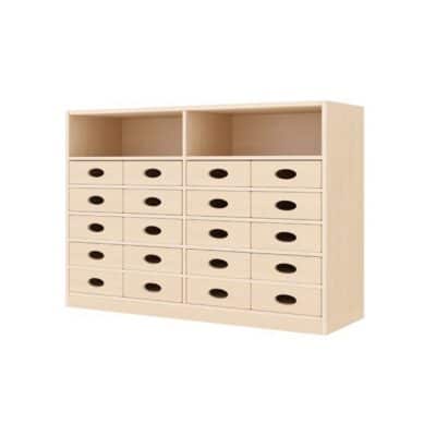 Regalschrank, 20 Materialkästen