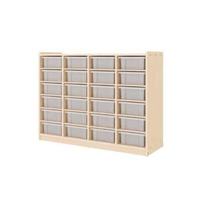 Regalschrank mit 24 Fächern, inkl. Boxen