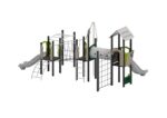 Spiel- und Kletteranlage mit Rutschen, Kriechtunnel, Kletterwand und Spielwände - WKZ A0007N 2