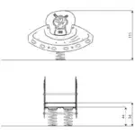Federwippe Ufo mit 4 Sitzplätzen – SPRING 0673 - a946 0673front