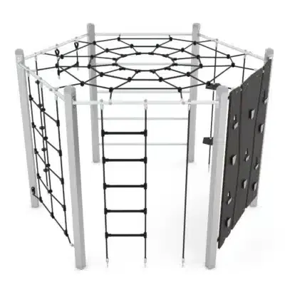 Klettergerüst mit Kletterwänden - CLIMBOO Steel+ ST1420