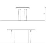 Tisch aus Robinienholz ROBINIA RB1394 - rb1394front
