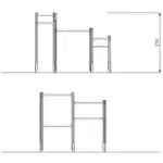 Reckstange mit 6 Turnstangen – CLIMBOO WD1487 - wd1487front