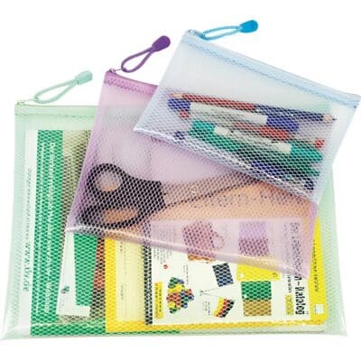 Utensilien Taschen transparent 3er Set