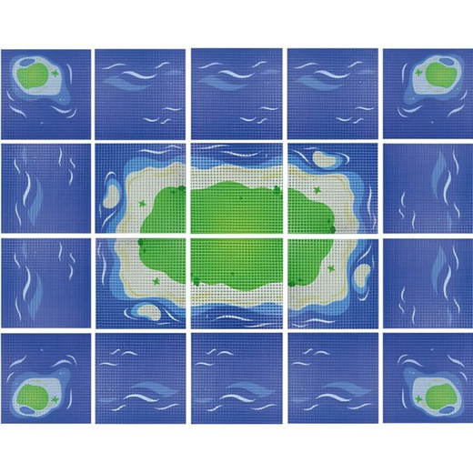 120995_1 Klemmbaustein-Set Bauplatten 32×32 Noppen 20 Stück Insel - 120995 1