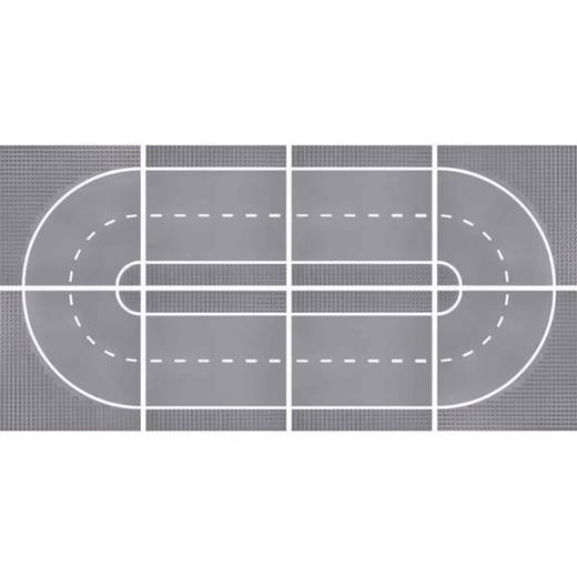 120996_1 Klemmbaustein-Set Bauplatten 32×32 Noppen 8 Stück Rennstrecke - 120996 1