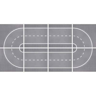 Klemmbaustein-Set Bauplatten 32×32 Noppen 8 Stück Rennstrecke