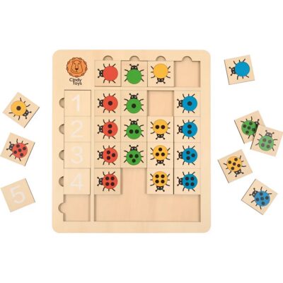 Marienkäfer Zahlenpuzzle