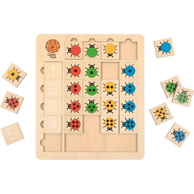 Marienkäfer Zahlenpuzzle