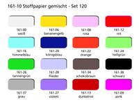 Stoffpapier gemischt – Set aus 120 Stück - 161 10 Stoffpapier