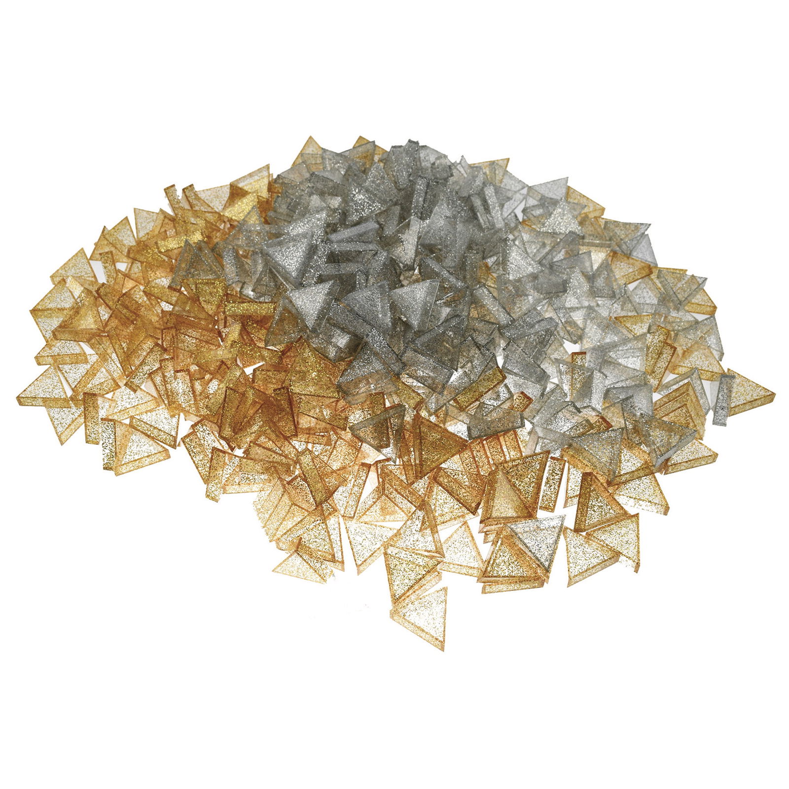 Ecko Steine Große Dreiecke-Set Gold/Silber 500 Stück