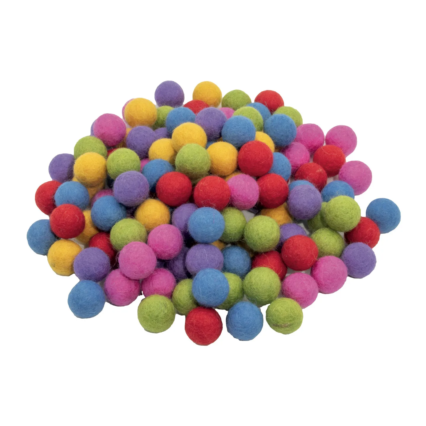 Filz Regenbogen Kugeln