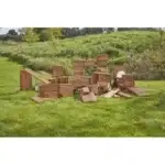Outdoor-Bausteine aus robustem Holz – 75 Stück - 30665 4 min