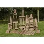 Outdoor-Bausteine aus robustem Holz – 75 Stück - 32732 1 autocat landscape