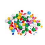 Glitter Pom Poms 100er Set - 370147 1