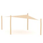 Sonnensegel Rhombus mit Holzpfosten – ROBINIA RB1389 - 5ce8 rb13891s