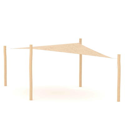 Sonnensegel Rhombus mit Holzpfosten – ROBINIA RB1389