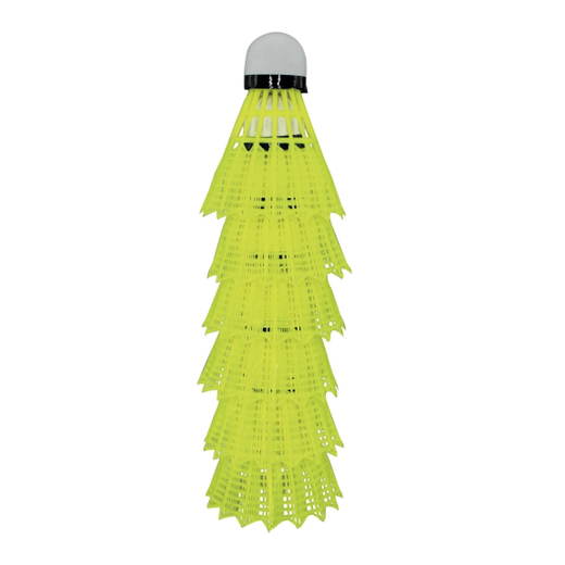 694_57_03 PINAO Badmintonbälle aus Nylon neon gelb – 6er Set - 694 57 03