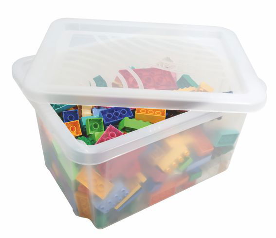 Drehstapelbox mit Deckel transparent 25L