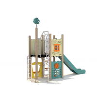 Kletterturm „Burgano“ mit Rutsche und Spielwänden - Burgano 10020130 F2