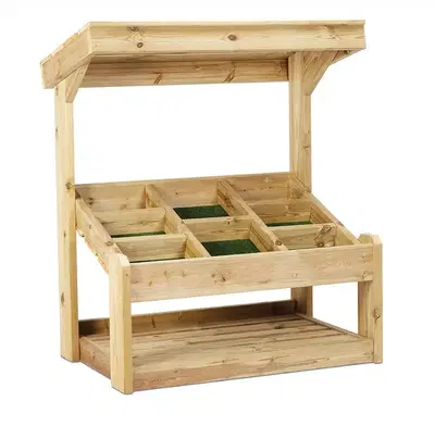 Outdoor-Marktstand aus Holz