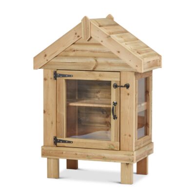 Outdoorregal aus Holz "Pflanzenladen"