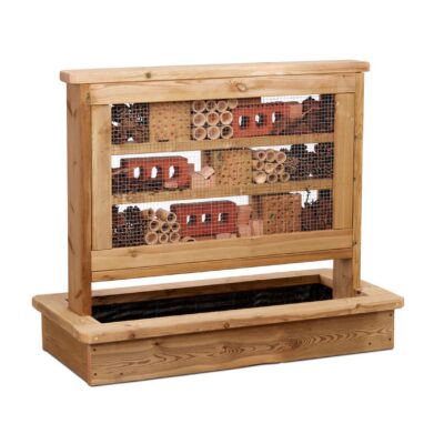 Mini-Insektenhotel mit Pflanzkasten