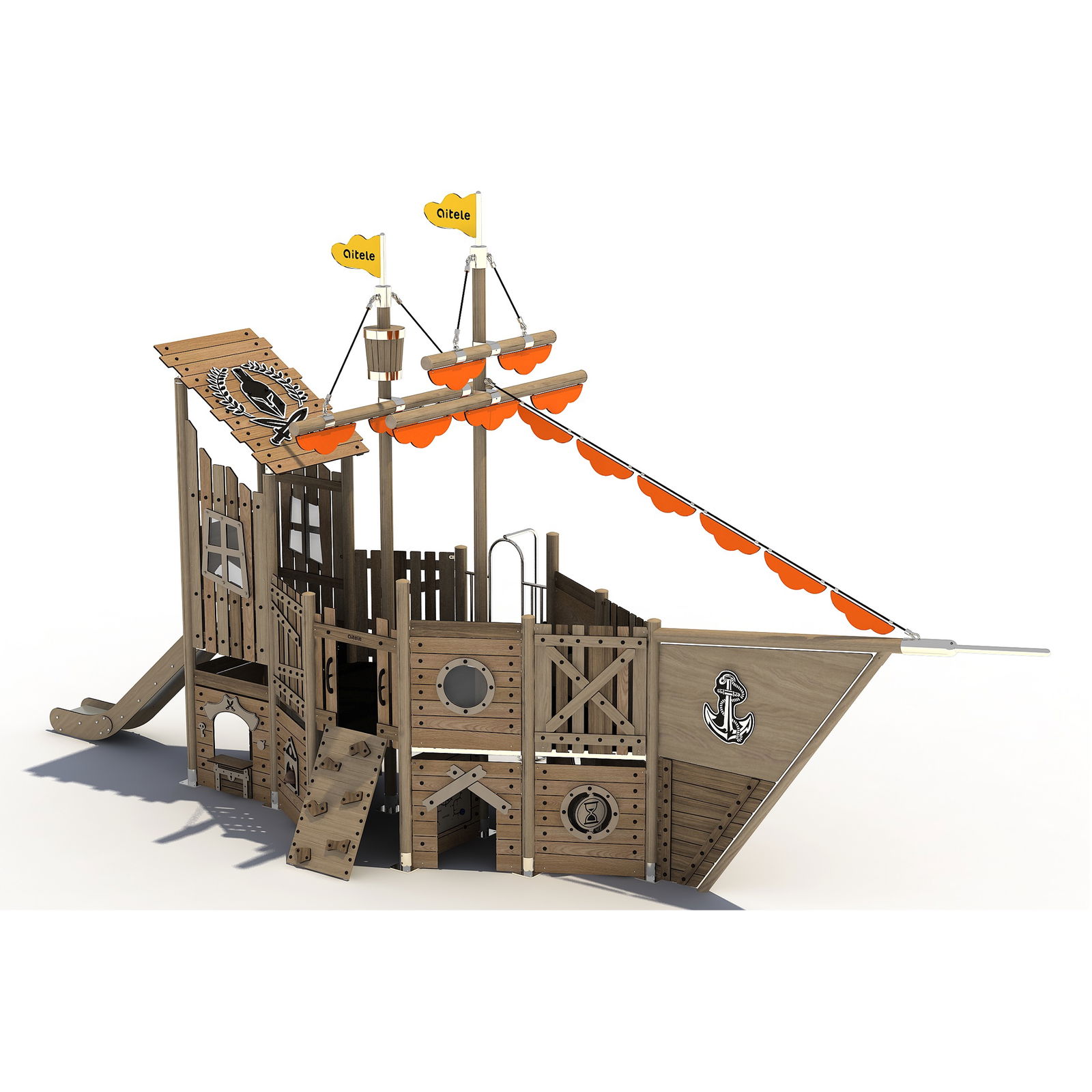 Piraten-Spielschiff "HarborQuest" mit Rutsche