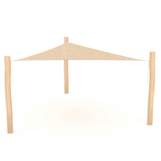 a2d7-rb13871s Sonnensegel Dreieck mit Holzpfosten – ROBINIA RB1387 - a2d7 rb13871s