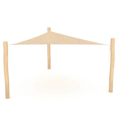 Sonnensegel Dreieck mit Holzpfosten – ROBINIA RB1387