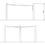 Sonnensegel Dreieck mit Holzpfosten – ROBINIA RB1387 - rb1387front