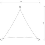 Sonnensegel Dreieck mit Holzpfosten – ROBINIA RB1387 - rb1387top