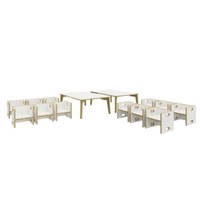 DECOR 2 Tische & 12 Wandelstühle weiß für Krippengruppen - 1 Warenpalette Krippe Tisch+Stuhl 1