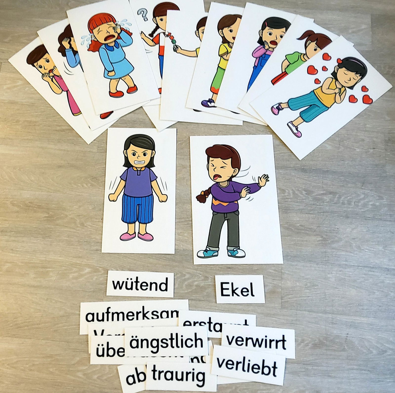 Zuordnungs-Teppichset Emotionen