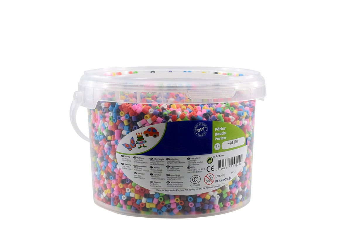 Bügelperlen im Eimer 20.000 Stück - Pastell