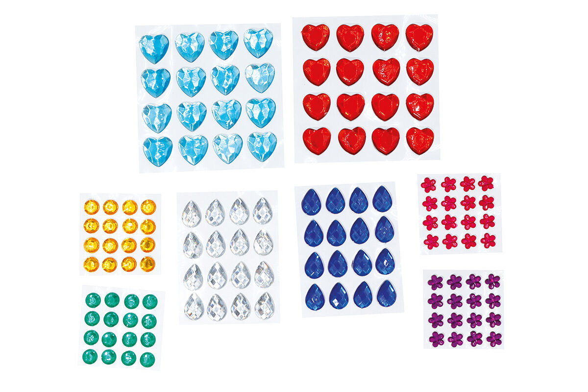 Edelsteine selbstklebend gemischt - 128 Stück