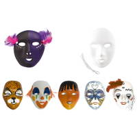 Masken – Set 12 Stück - 193 18 01 masken 12st bemalen fasching karneval gesichtsmaske kinder 4027608193183
