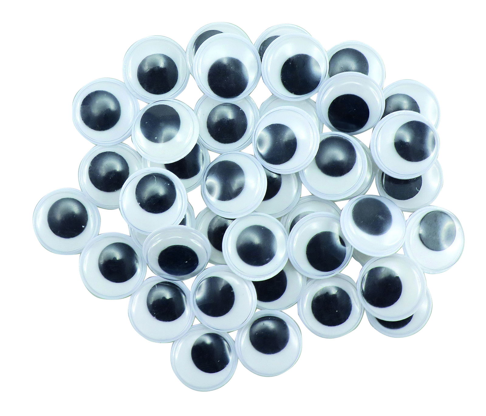 Wackelauge rund 15mm selbstklebend - Set 200 Stück