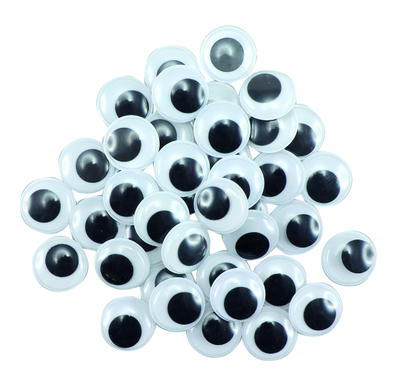 Wackelauge rund 20mm selbstklebend – Set 100 Stück