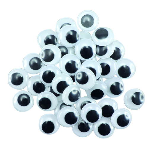 196_20 Wackelauge rund 20mm selbstklebend – Set 100 Stück - 196 20