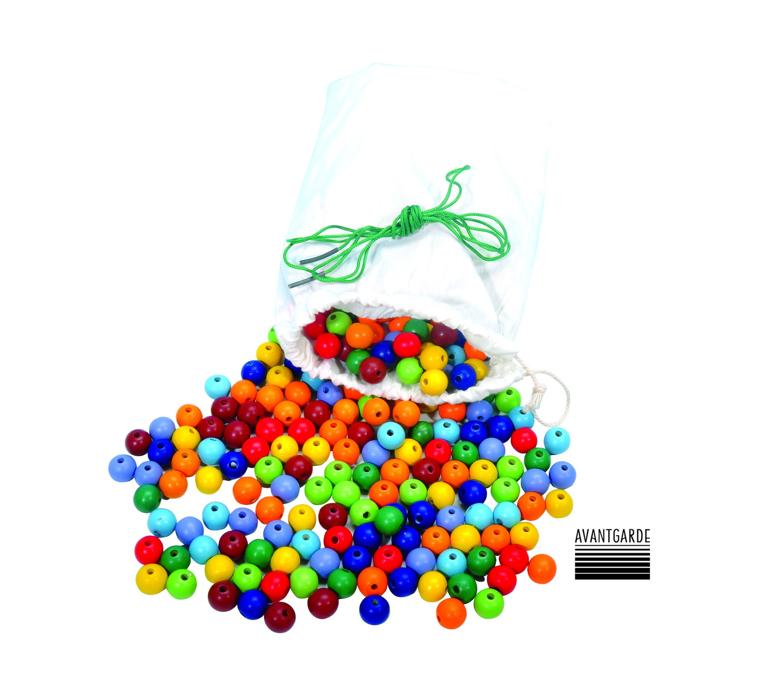 Runde Holzperlen - Set 300 Stück