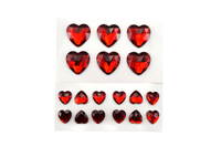 Edelsteine selbstklebend Herzen gemischt – 18 Stück - 197 23 00 sticker edelsteine herzen rot 18st 4027608197235 1