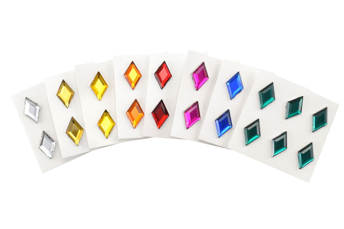 Edelsteine selbstklebend Rhombus - 48 Stück