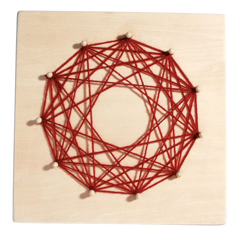 Fädelplatte aus Holz