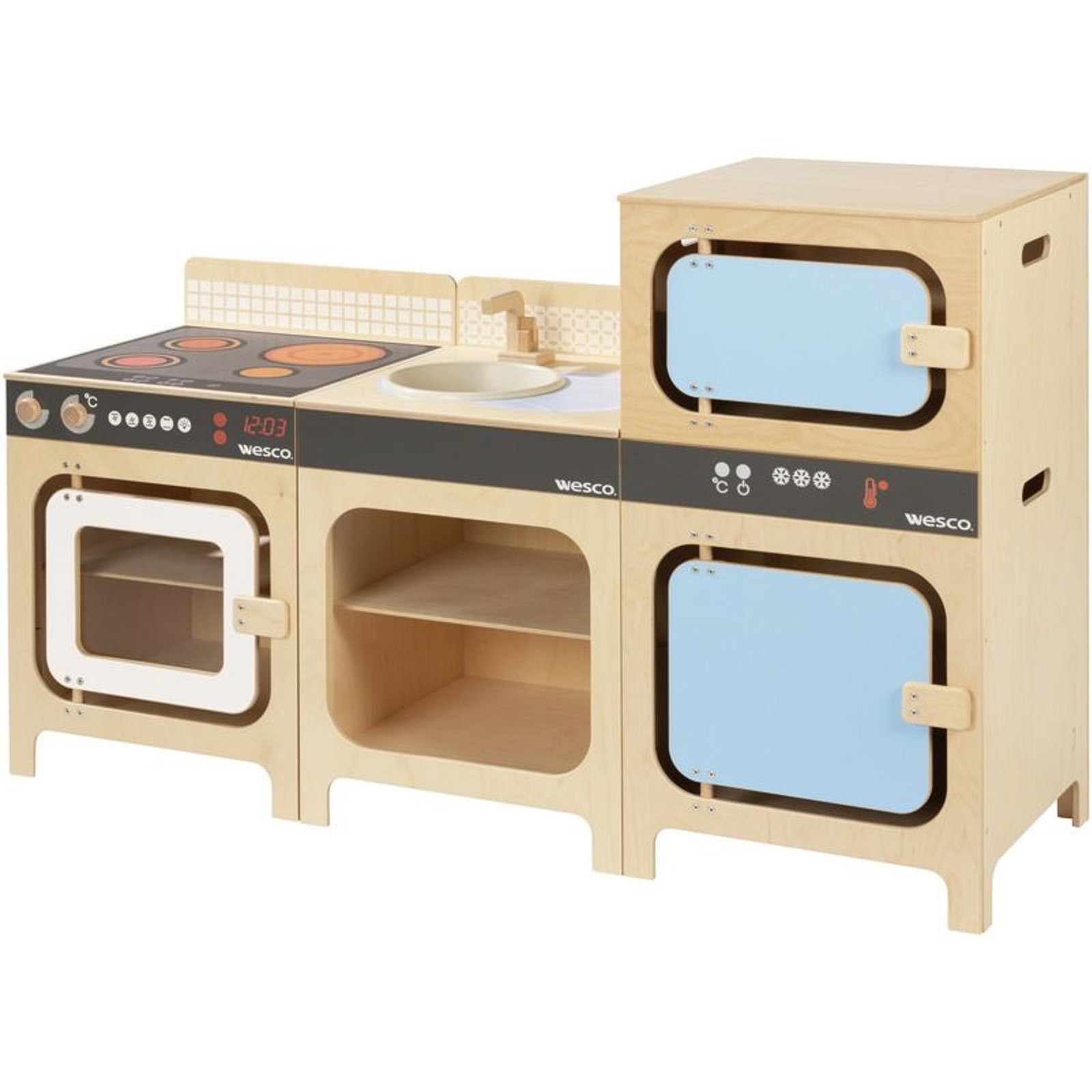 Spielküche Gastronom mit Herd, Spülbecken und Kühlschrank