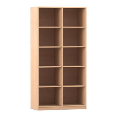 Flexeo® Regal, 2 Reihen, 10 Fächer, hoch, Breite 94,4 cm