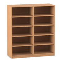 Flexeo® Bibliotheksregal, 10 Fächer, mittelhoch, Breite 126,4 cm – Bild 7