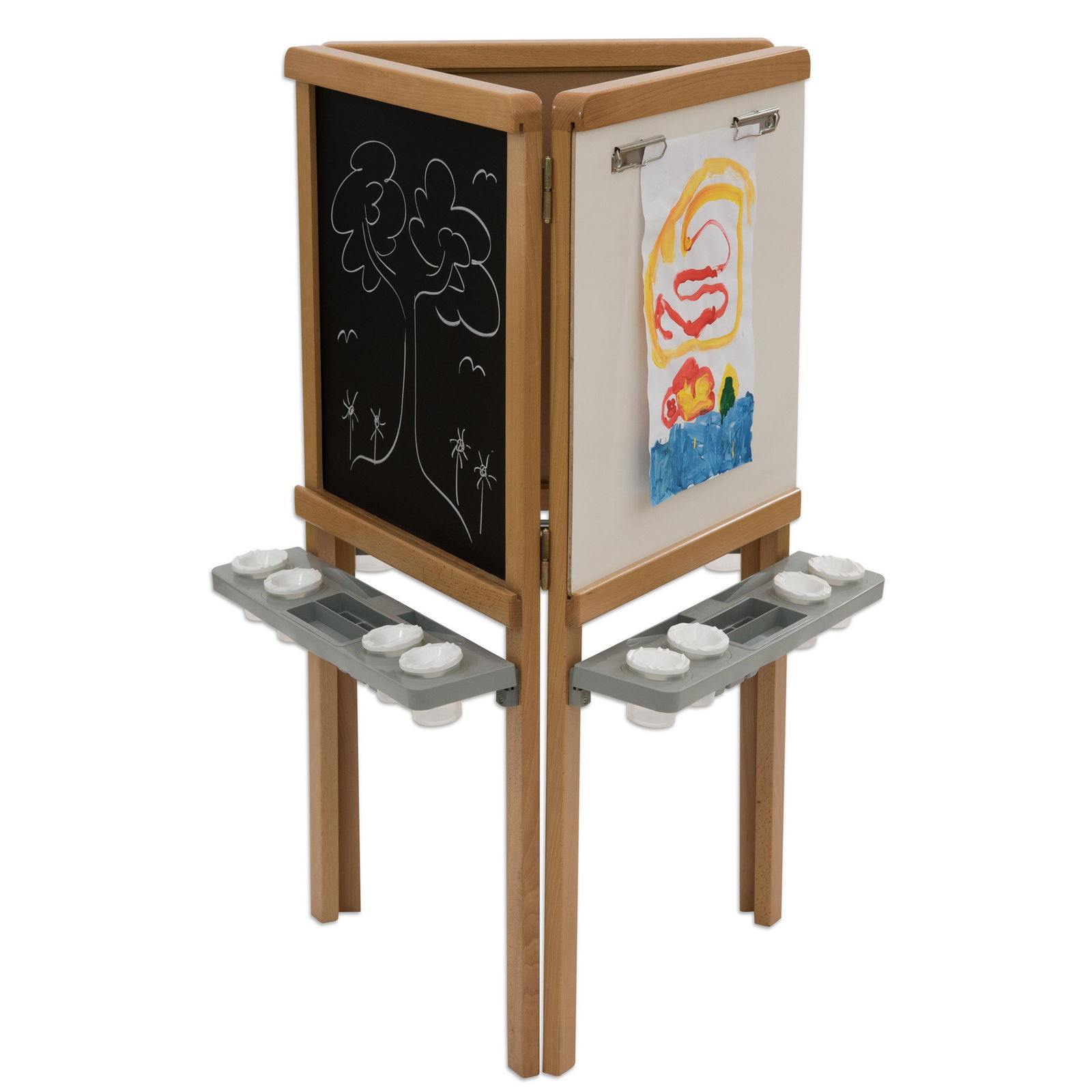 3-seitige Malwand aus Holz