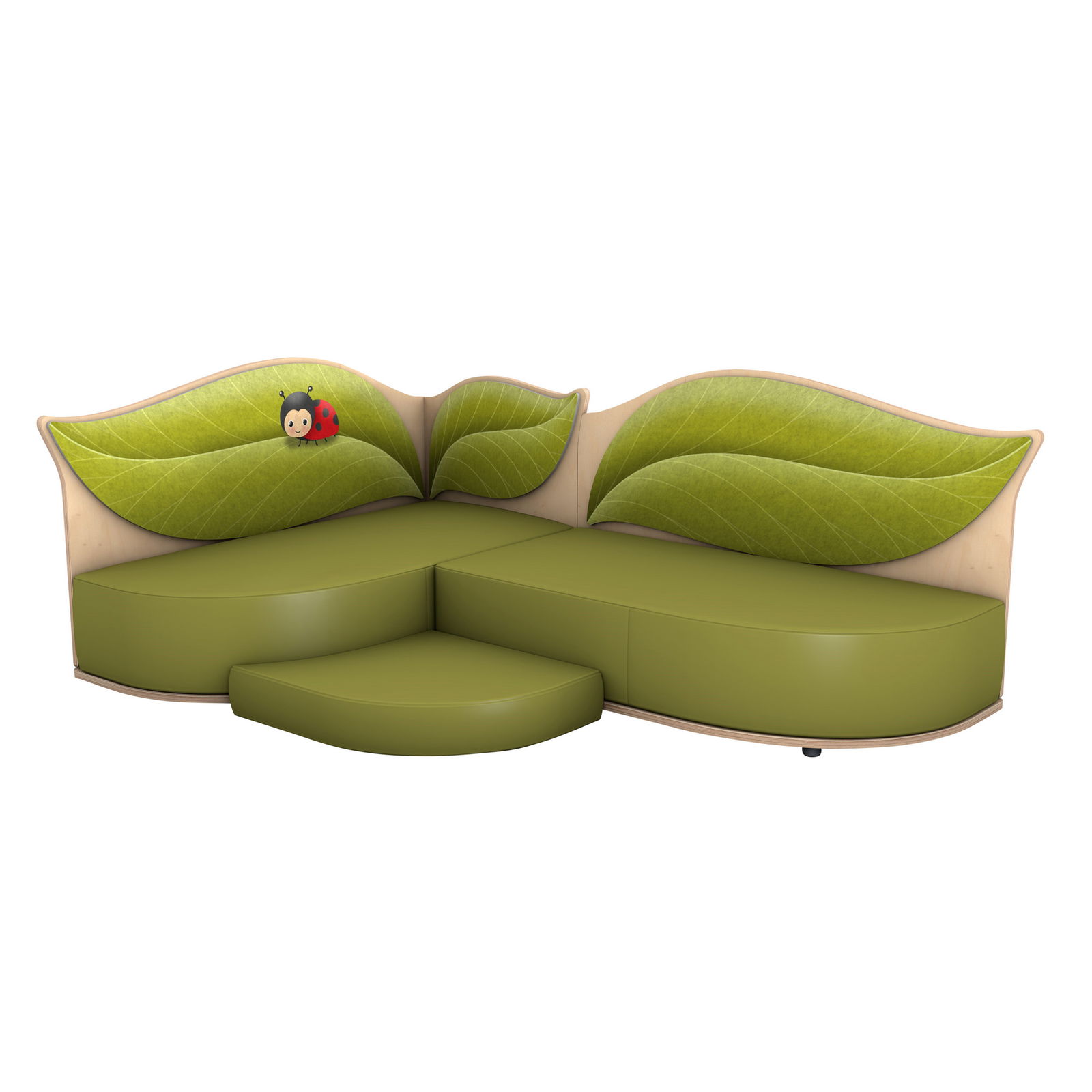 Kinder-Akustik-Ecksofa „Blatt“