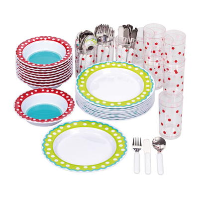 Kindergarten-Geschirr-Set, 60-teilig
